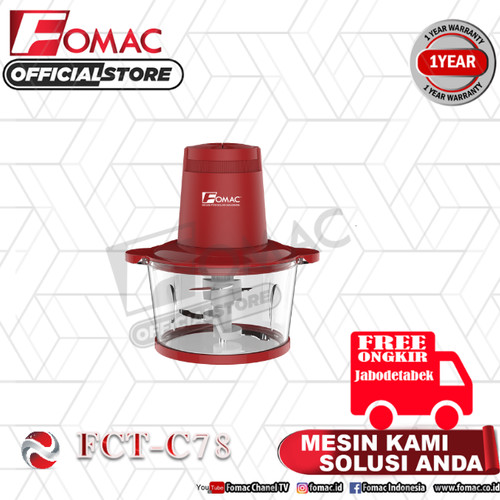 [EZO.5200285] Food Chopper FCT-C78 Mesin Pencacah Makanan dan Bumbu FOMAC