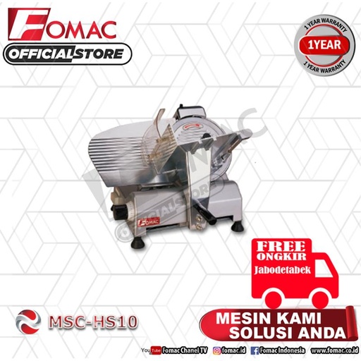 [EZO.5200337] FOMAC MSC-HS10 Mesin Pengiris Daging Tipis Meat Slicer Roast Beef Ham