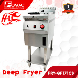 [EZO.5200348] FOMAC Deep Fryer FRY-GF171CS Penggorengan Thermostat Pengatur Suhu 17 Liter Gas LPG 0088