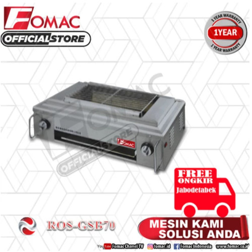 [EZO.5200355] Mesin Panggangan Gas Roaster Tanpa Asap ROS-GSB70 FOMAC