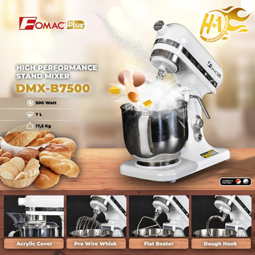 [EZO.5200364] Dough Mixer Mesin Pengaduk Adonan / Mixer DMX-B7500 White FOMAC