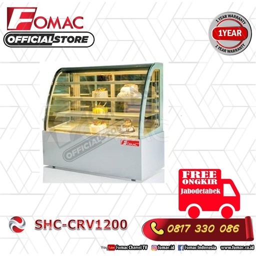 [EZO.5200373] Mesin Pendingn Kue Counter Cake Showcase Doubel ARC/SHC-CRV1200 FOMAC