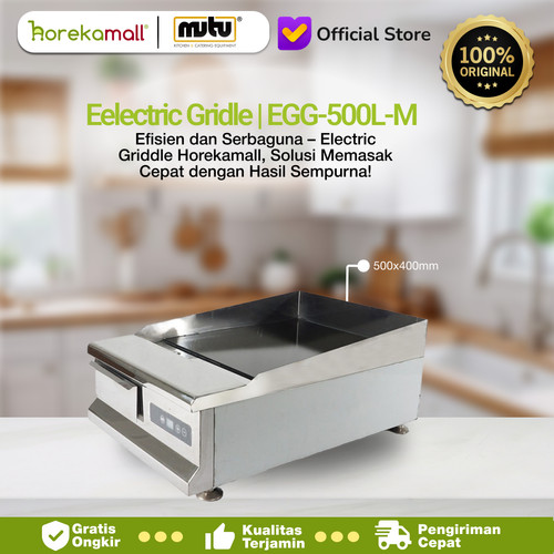 [EZO.5100007] MUTU ELECTRIC GRIDLE - MUTU EGG-500L-M Alat Pemanggang Panggangan Telur Pancake Daging Elektrik Listrik Ukuran 50 x 40 cm EGG-500L-M