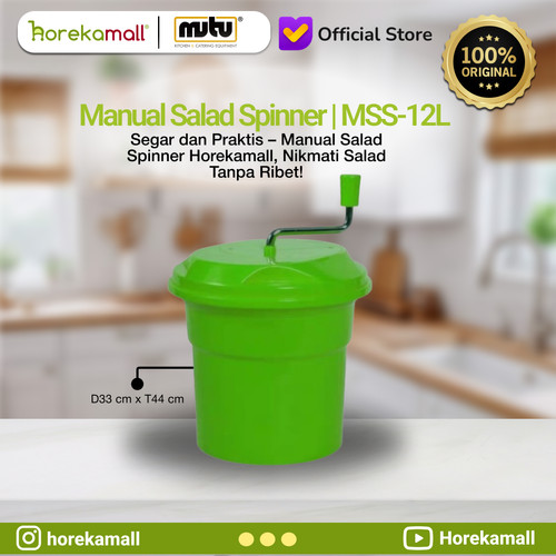 [EZO.5100011] Alat Pengering Buah & Sayuran Kapasitas 12 25 Liter / Manual Salad Spinner MSS-12L MSS-25L MUTU