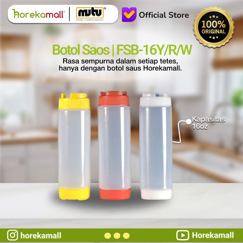 [EZO.5100016] Squeeze Bottle / Botol Saus Sauce Mayonaise Kecap Cuka Serbaguna 16 20 24 ml MUTU