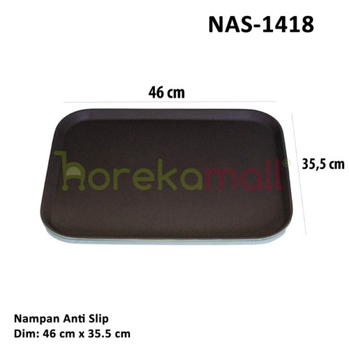 [EZO.5100046] Nampan / Baki / Tray/ Penyaji Kotak Anti Slip Rubber NAS-1418 MUTU