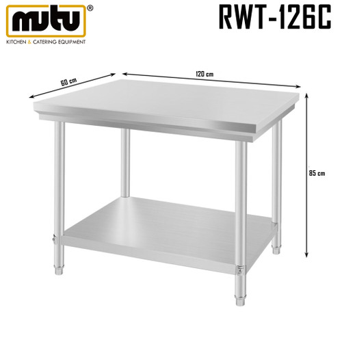 [EZO.5100053] working table stainless 120 cm / meja dapur RWT-126C