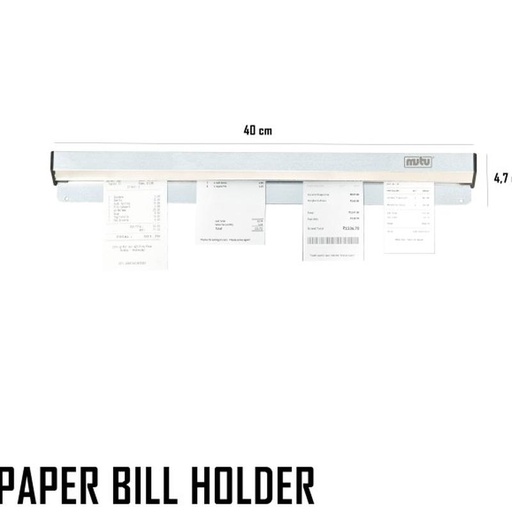 [EZO.5100064] Bill Holder / penjepit nota aliminium 40 cm PBH-400A