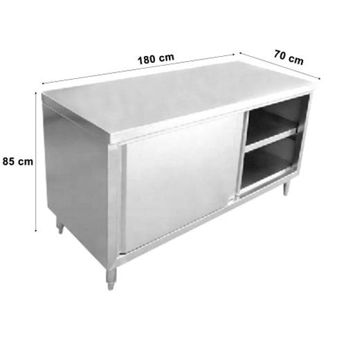[EZO.5100069] meja dapur sliding door / meja dapur / meja stainless WTE-18SD MUTU