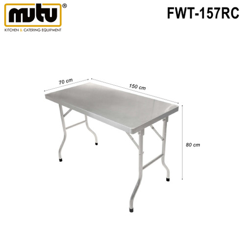 [EZO.5100073] Meja lipat staainless / meja kerja / meja makan FWT-157RC