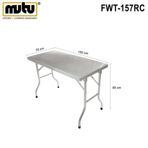 [EZO.5100073] Meja lipat staainless / meja kerja / meja makan FWT-157RC