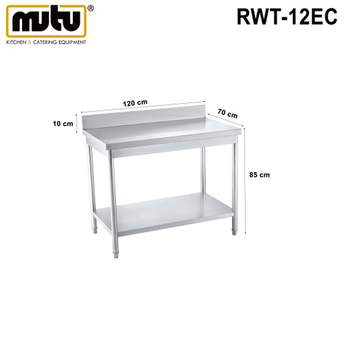 [EZO.5100108] meja dapur/worktable stainless RWT-12EC