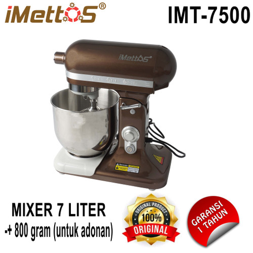 [EZO.5100120] pengaduk adonan roti | mixer roti IMETTOS -7500 (brown)