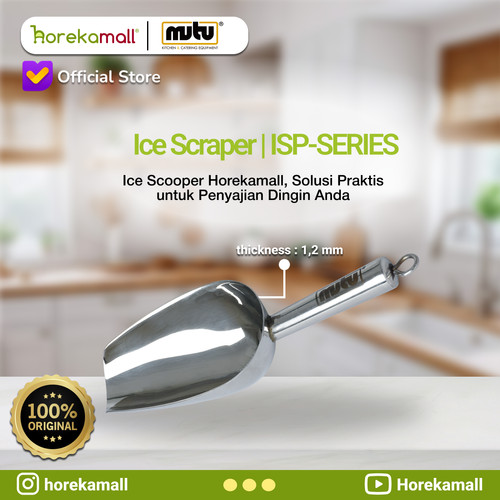 [EZO.5100138] ice sraper 2 oz stainless steel Mutu ISP-801