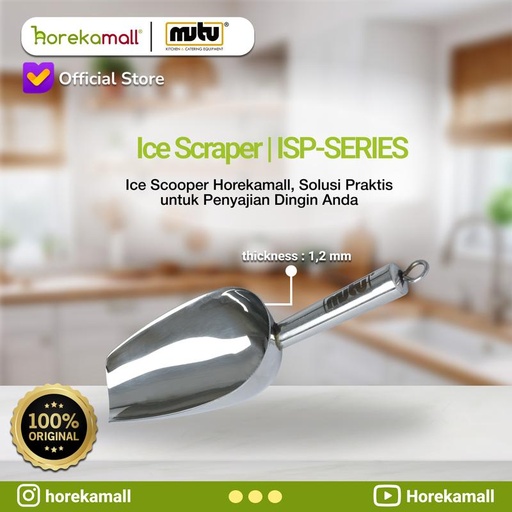 [EZO.5100138] ice sraper 2 oz stainless steel Mutu ISP-801