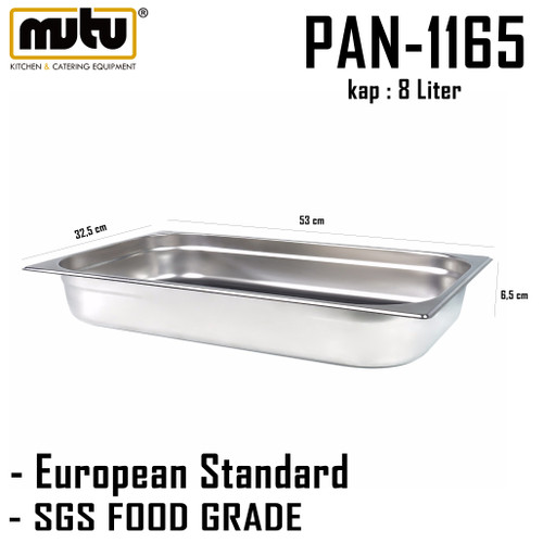 [EZO.5100147] Food Pan-1165 Mutu,gastronom Pan stainless