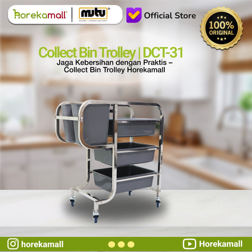 [EZO.5100151] MUTU DCT-31 Dish Collecting Trolley / Troli Pengangkut Piring Kotor
