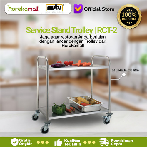 [EZO.5100158] trolley pengantar makanan stainless steel MUTU RCT-2