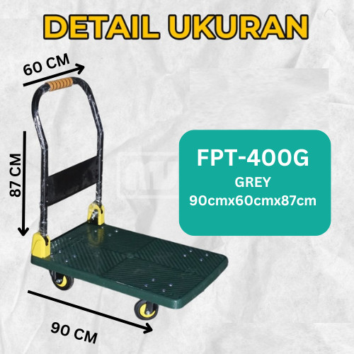 [EZO.5100159] trolley dorong 500 kg stainless Mutu FPT-500