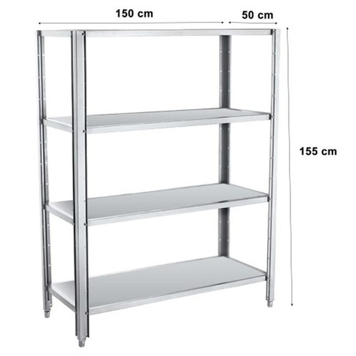 [EZO.5100170] Rak Stainless/ Rak Barang /rak dapur 1.5 Meter Mutu SRK-A15
