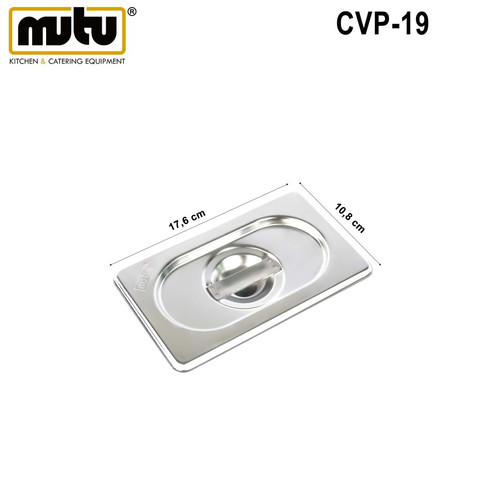 [EZO.5100180] MUTU TUTUP FOOD PAN 1/2 STAINLESS GASTRONOM FOOD PAN STAINLESS COVER MUTU CVP-12 TUTUP FOOD PAN PRASMANAN STAINLESS STEEL