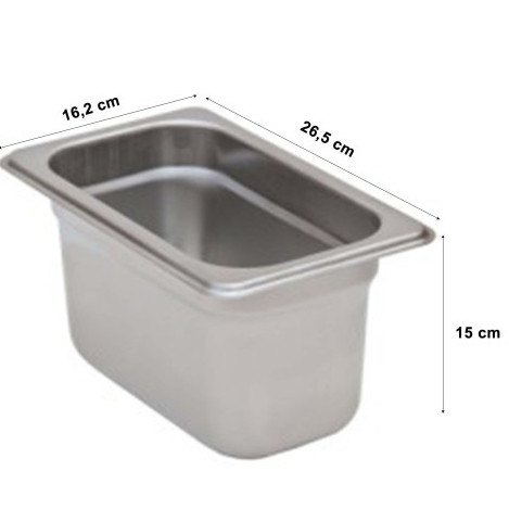 [EZO.5100185] food pan 1/4 ketinggian 15 cm Mutu PAN-14150