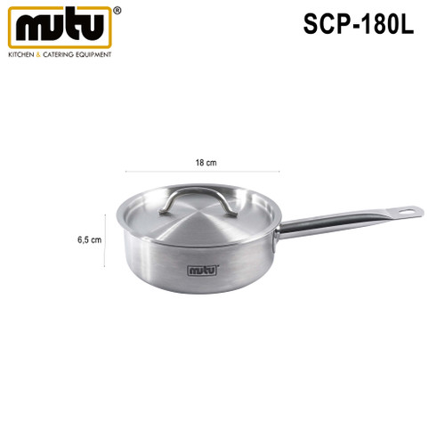 [EZO.5100192] Panci masak 1,5 liter stainless steel Mutu SCP-180L