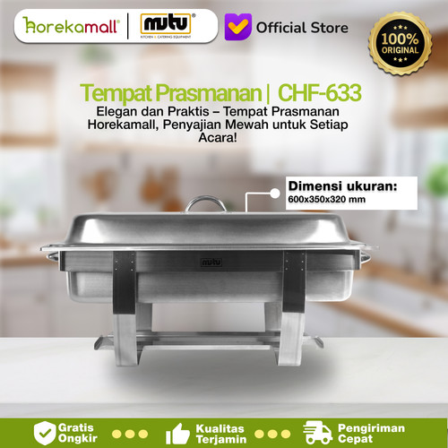 [EZO.5100238] Chafer Serving Dish Tempat Penyaji Makanan Mutu CHF-633