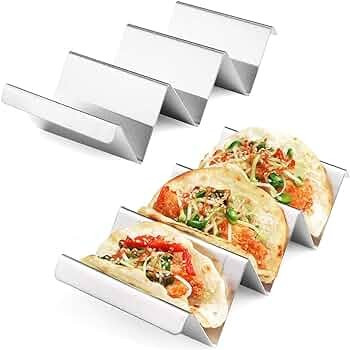 [EZO.5100253] Tempat / Rak / Stand Taco stainless steel MUTU