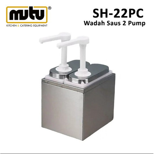 [EZO.5100254] Wadah / Tempat / Pompa Saos Mayones Sauce Holder 2 Pump