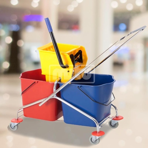 [EZO.5100257] Press Bucket Cleaning /Ember pel double bucket + rangka besi