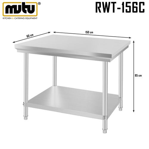 [EZO.5100266] worktable stainless 1,5 meter / meja dapur RWT-156C