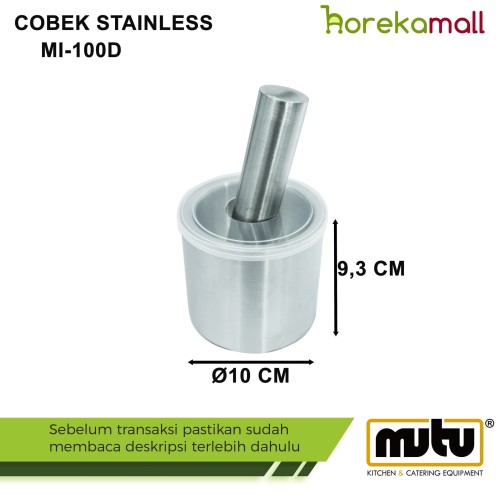 [EZO.5100290] tumbukan stainless mini | Kitchen Mortar MI-100D