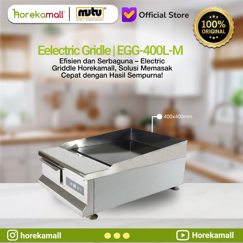 [EZO.5100302] Electric Griddle / Alat Pemanggang Panggangan Telur Pancake Daging Elektrik Listrik Ukuran 40 x 40 cm EGG-400L-M MUTU