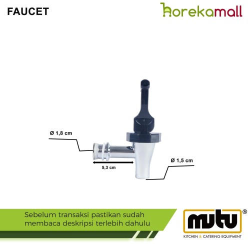 [EZO.5100337] Keran Juice Dispenser Stainless Steel - MUTU SJD-8FAUCET