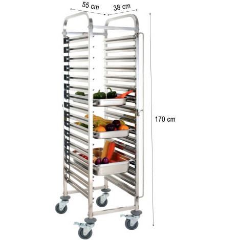 [EZO.5100357] trolley rak 15 susun Mutu RTP-15