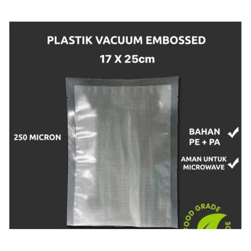 [EZO.5000007] Plastik Vakum Sealer/ Plastic Vacuum Bag (Embossed) 15 x 20 cm