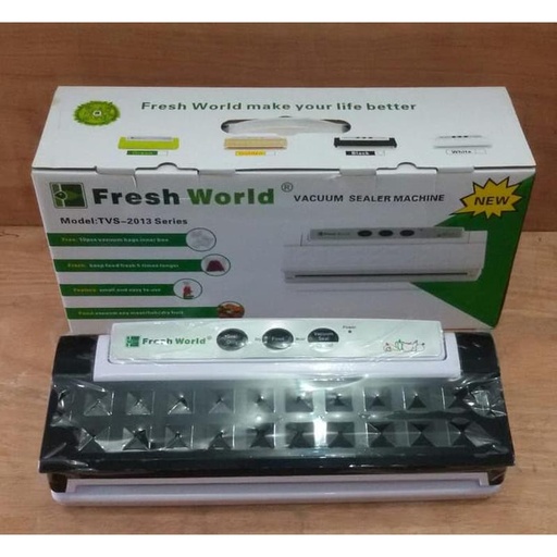 [EZO.5000051] Vacuum Sealer/ Mesin Pengemas Vakum FRESH WORLD TVS-2013 (Basah bisa)