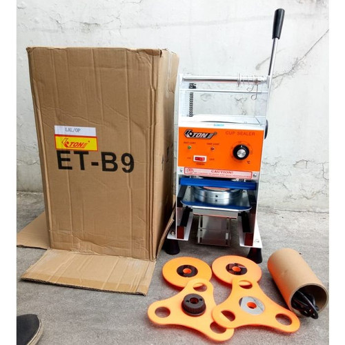[EZO.5000054] Cup Sealer Mesin Press Gelas Semi Auto ET-B9 + Gratis Roll Plastik