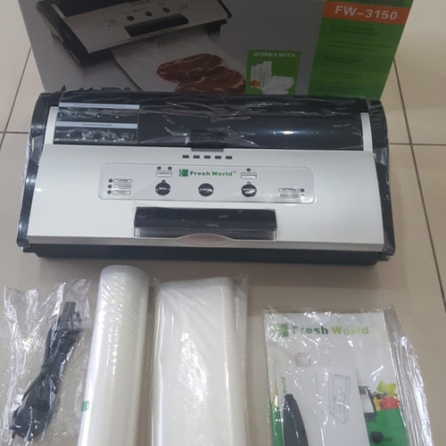 [EZO.5000228] Vacuum Sealer/ Pengemas Vakum FRESH WORLD FW-3150 (Bisa Basah & Tiup)