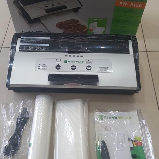 [EZO.5000228] Vacuum Sealer/ Pengemas Vakum FRESH WORLD FW-3150 (Bisa Basah & Tiup)