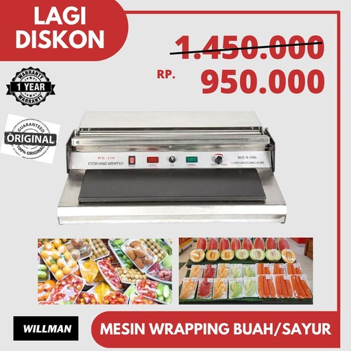 [EZO.5000234] Mesin Wrapping Plastik Cling Wrap Pembungkus Daging Buah Sayur