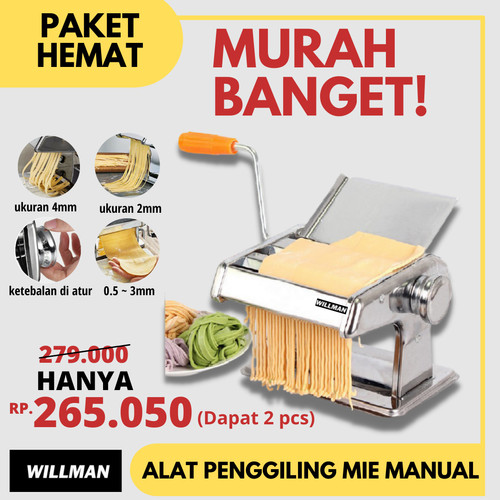 [EZO.5000240] PROMO Gilingan Mie Pasta Molen Noodle Maker WILLMAN ZZ-150