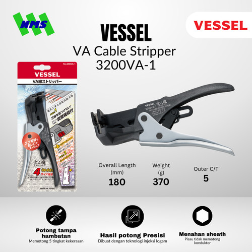 [EZM.1040008] Tang Kupas VESSEL VA wire stripper No. 3200VA-1 Potong Kabel VVF/EM-EEF