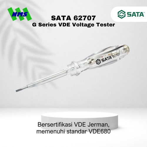 [EZM.1040040] Obeng Tespen SATA 62707 G-Series VDE Voltage Tester Tahan Listrik - Motor Mobil EV Electric Vehicle