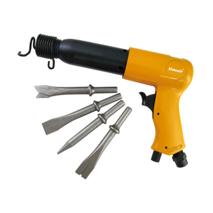[EZM.1040098] Mesin Pahat Angin Unoair H-30/H (Hex) 250mm Air Hammer with 4 pcs Chisel Palu Bobok