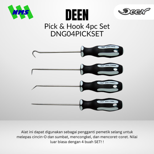 [EZM.1040118] Kunci DEEN DNG04PICKSET Pick & Hook 4pcs Set - Original Japan