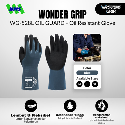 [EZM.1040130] Sarung Tangan Wonder Grip WG-528L Oil Resistant Glove Tahan Minyak