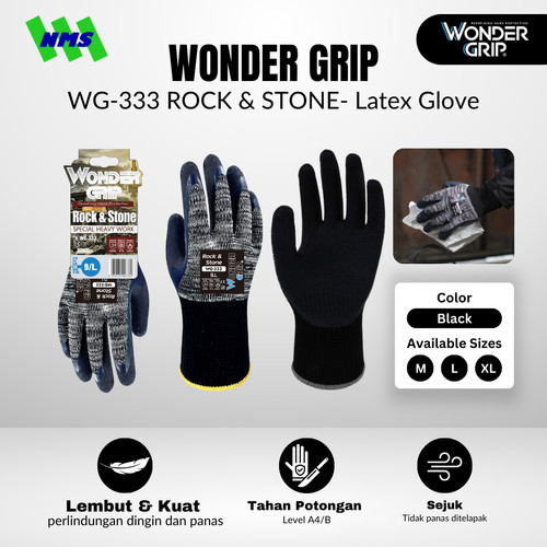 [EZM.1040132] Sarung Tangan Wonder Grip WG-333 Latex Glove Tahan Suhu & Gores