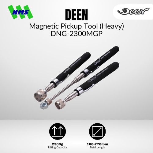 [EZM.1040146] Tongkat Magnet DEEN DNG-2300MGP Magnetic Pickup Tool (Heavy) 23009 Pen Stick Grabber Besi - Original Japan